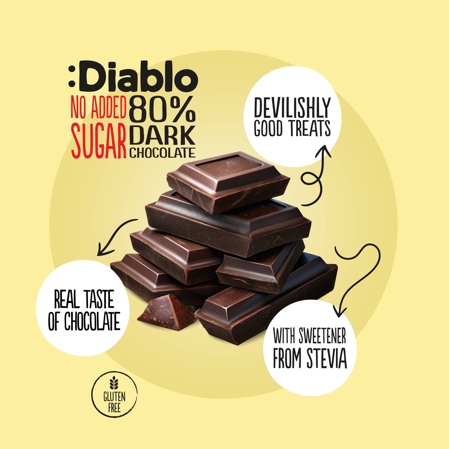 Diablo Stevia Dark Chocolate