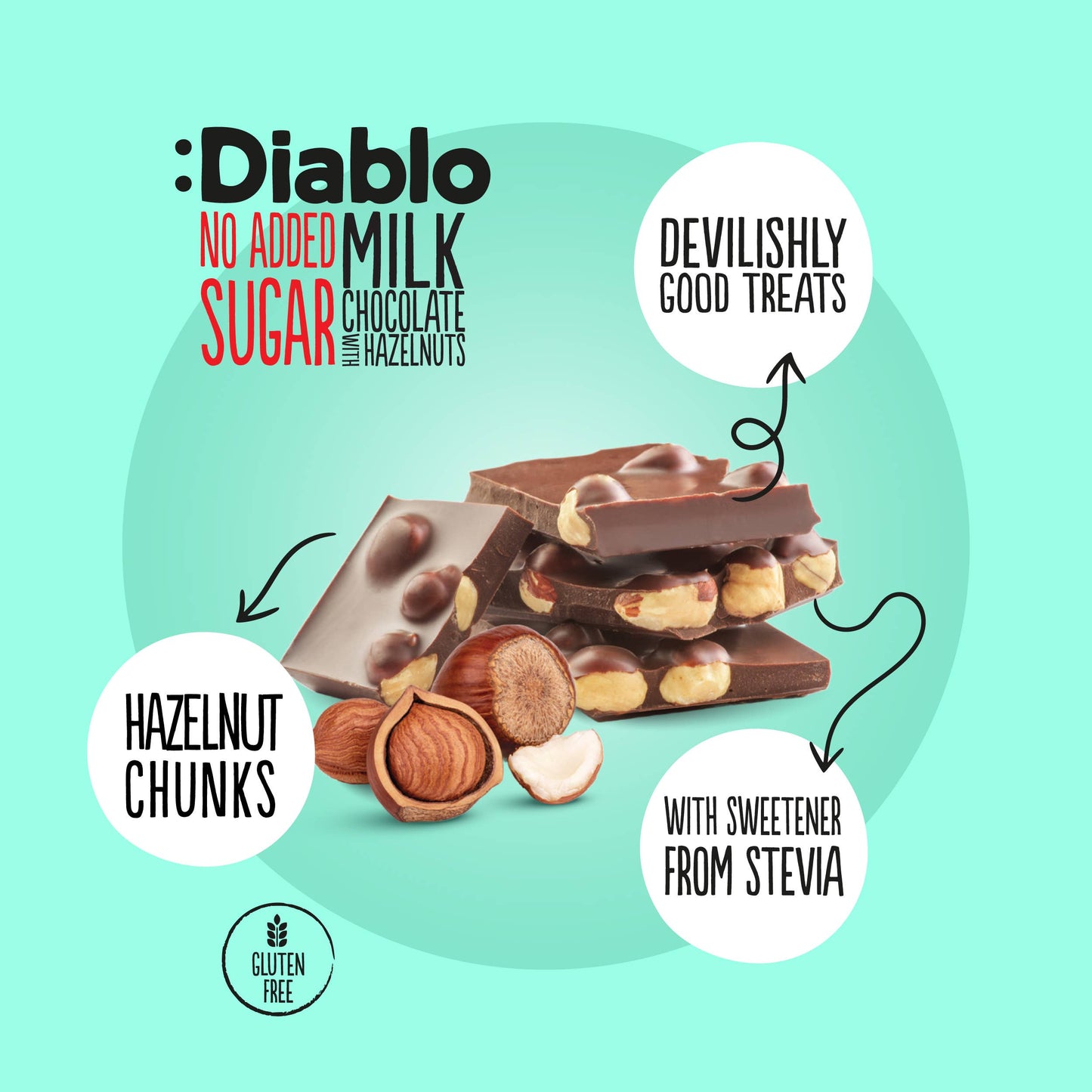 Diablo Stevia Milk Hazelnuts