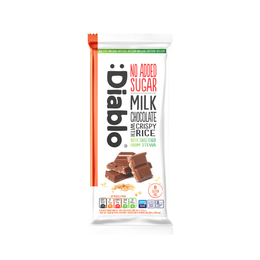 Diablo Stevia Milk Chocolate with Crispy Rice