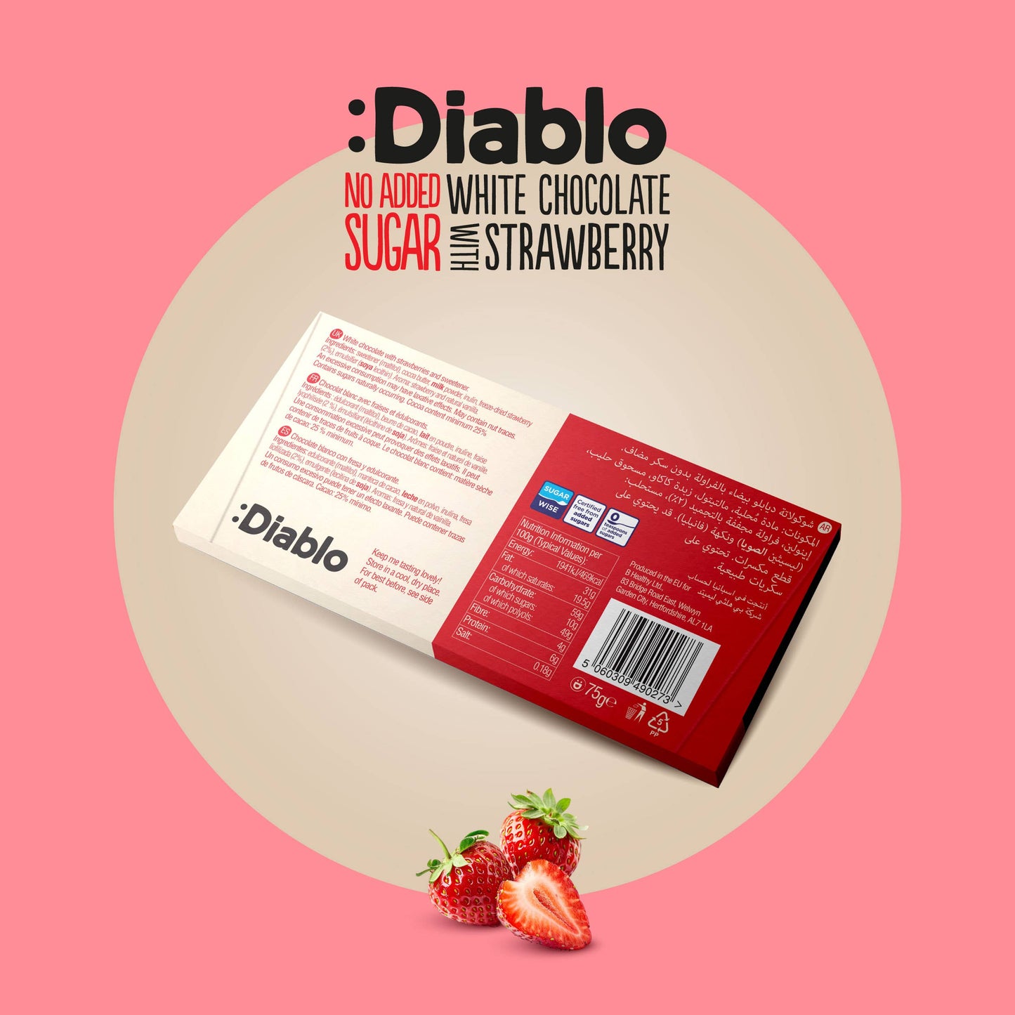 Diablo White Chocolate With Strawberry