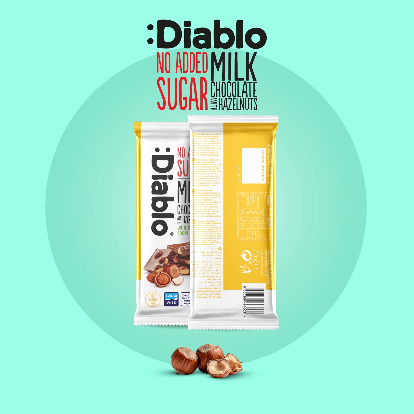 Diablo Stevia Milk Hazelnuts