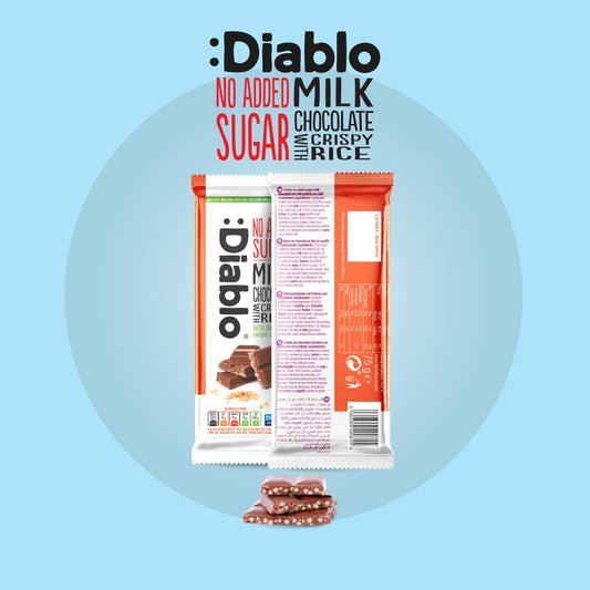 Diablo Stevia Milk Chocolate with Crispy Rice