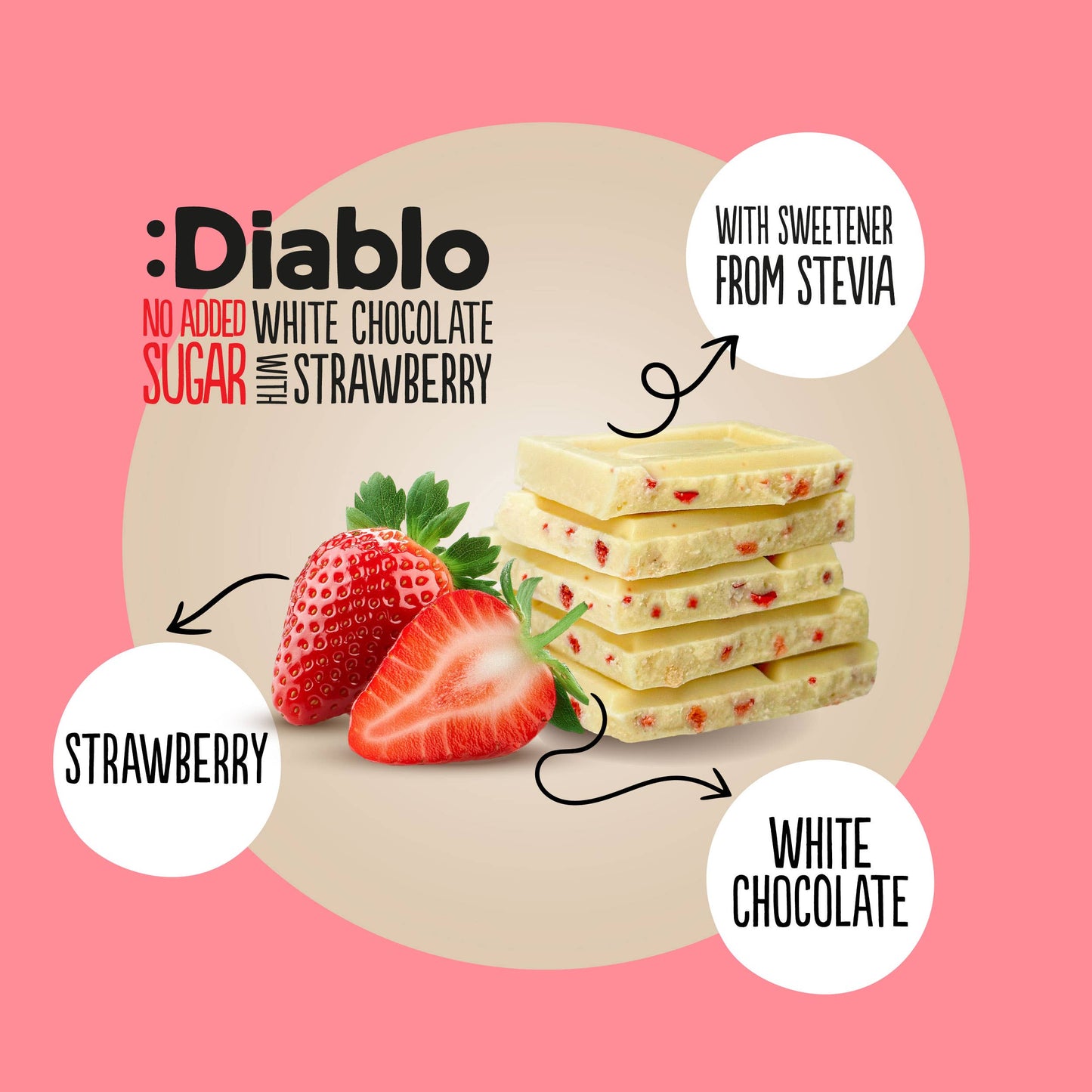 Diablo White Chocolate With Strawberry